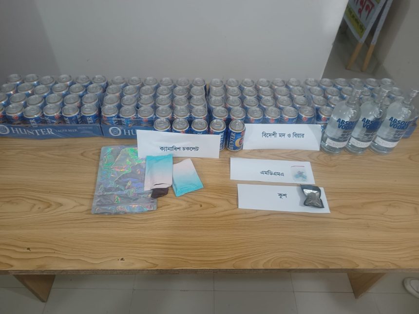 গাজীপুরে ভাওয়াল রিসোর্টে যৌথ অভিযান: মাদকসহ গ্রেফতার ৬