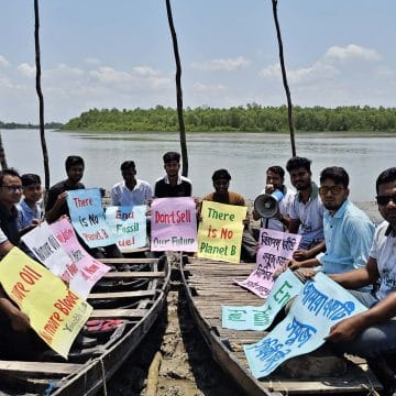কয়রায় জলবায়ুর সুবিচার, উপকূলবাসীর অধিকার ও ন্যায্যতার দাবি তরুনদের