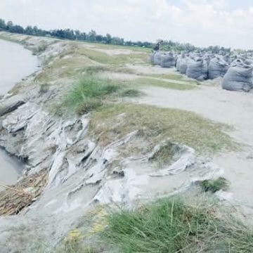 তিস্তা নদীর ভাঙনে কালিগঞ্জ খেয়াঘাট রক্ষা বাঁধ হুমকির মুখে