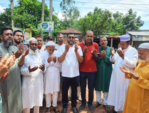 দীর্ঘ প্রতীক্ষার পর শ্রীপুরে বীর মুক্তিযোদ্ধা লেহাজ উদ্দিন সড়কের নির্মাণকাজ শুরু
