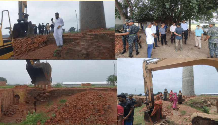 ভেড়ামারায় অবৈধ ইটভাটার কিলন গুঁড়িয়ে দিল পরিবেশ অধিদপ্তর, ২ লাখ টাকা জরিমানা