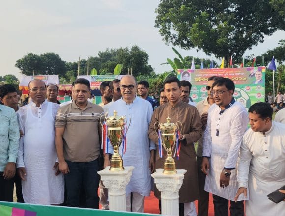 ‎ধরমপুরে জমকালো আয়োজনে বেগম খালেদা জিয়া স্মৃতি ফুটবল টুর্নামেন্টের শুভ উদ্বোধন