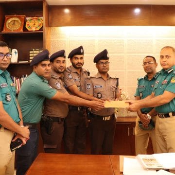 সফল অভিযানে মিলল স্বীকৃতি-জিএমপি সদর থানা পুলিশ পুরস্কৃত