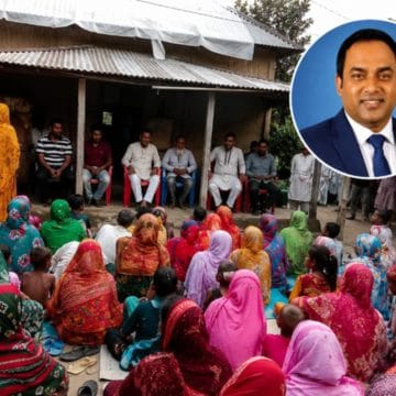মা-বোনদের সঙ্গে উঠান বৈঠকে রাসেল আহম্মেদ নীল, উন্নয়নের প্রতিশ্রুতি