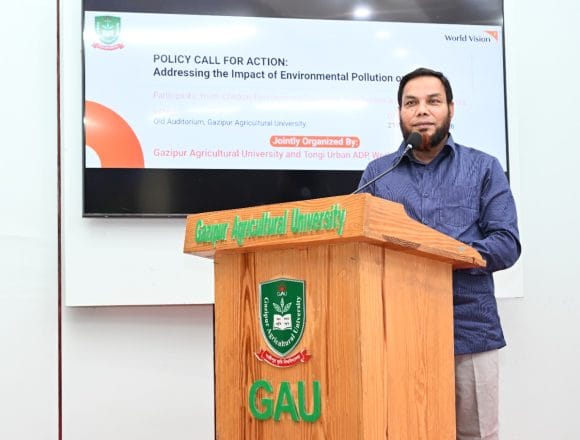 IMG-20260921-WA0096 শিশুদের ওপর পরিবেশ দূষণের প্রভাব মোকাবিলায় গাকৃবিতে নীতি সংলাপ অনুষ্ঠিত