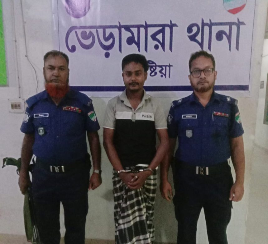 32063 ভেড়ামারায় দুই গ্রেপ্তারি পরোয়ানাভুক্ত আসামি মামুন গ্রেপ্তার চর দখল, অবৈধ বালু উত্তোলন ও চাঁদা আদায়ের অভিযোগ