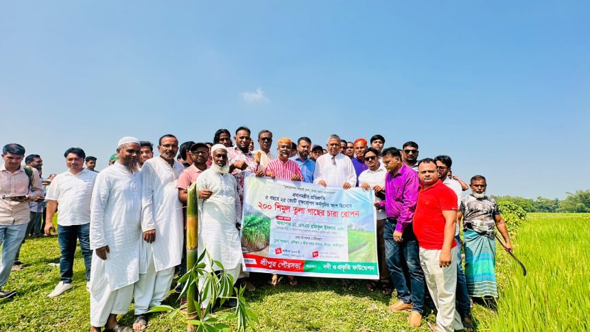 IMG-20261019-WA0026 শ্রীপুরে প্রকৃতি রক্ষায় দুই শতাধিক শিমুলের চারা রোপণ